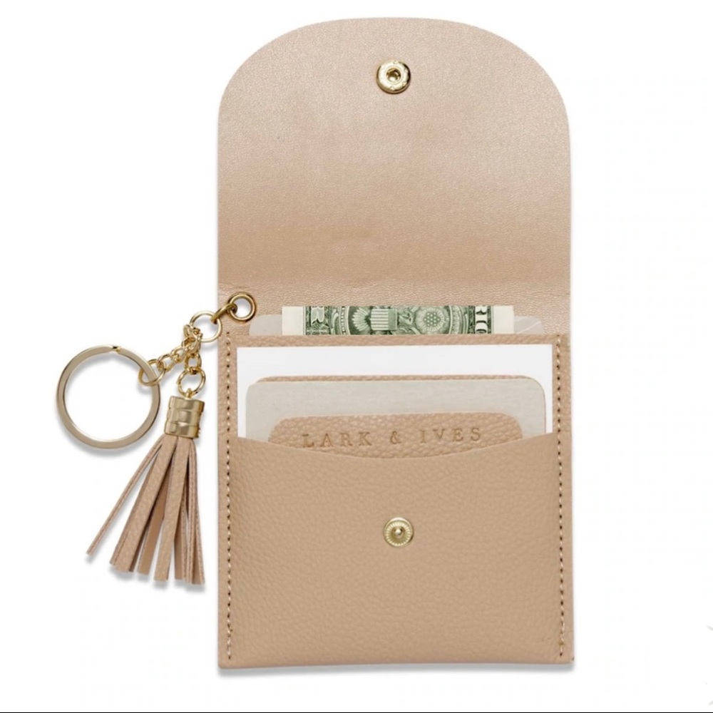 NWT Lark & Ives Vegan Leather Card Purse Wallet in Lavender Fog - Picture 6 of 15